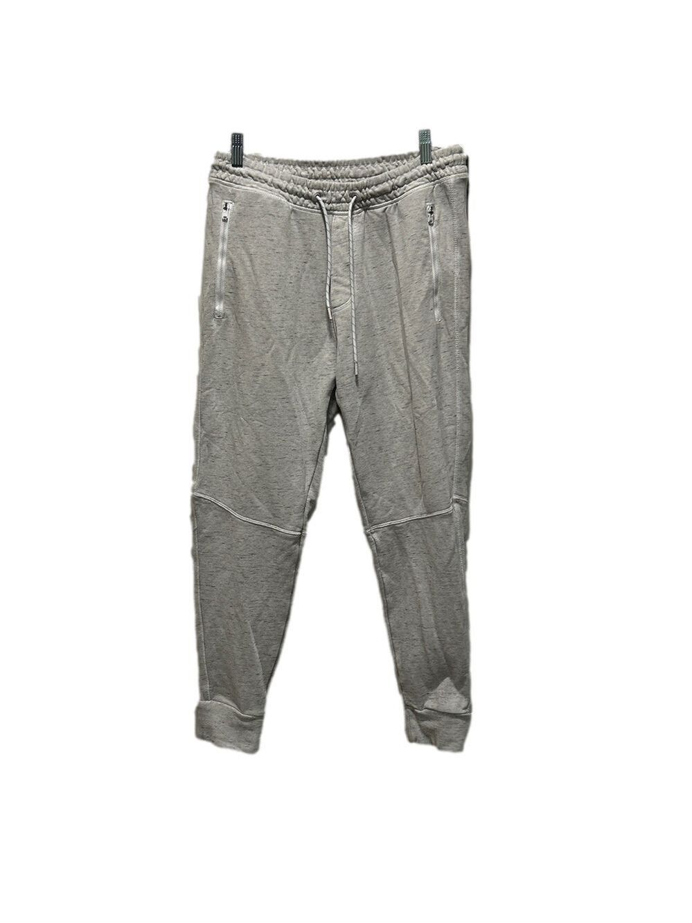American Eagle Men's Heather Gray Jogger Sweatpants with Zippered Pockets Medium